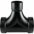 Charlotte Pipe And Foundry 4 In. Hub x Hub x Hub Two-Way ABS Cleanout Tee ABS 00448  0800HA